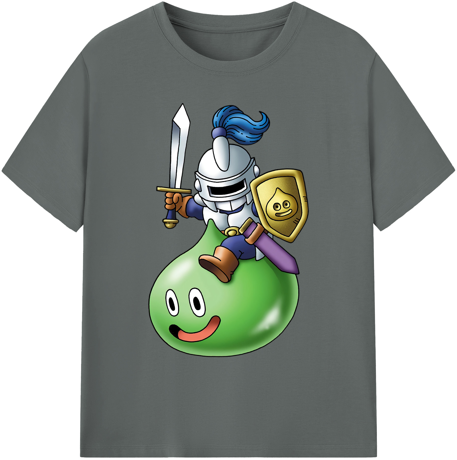 （画像用） ドラゴンクエスト Doragon Kuesuto Dragon Quest 綿100％ メンズ半袖Tシャツ｜肌触りやわらか＆通気性